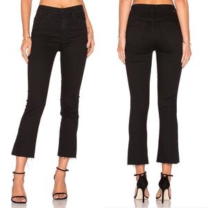 Mother Jeans Hustler Ankle Fray in Not Guilty Black Wash Sz 27 $218